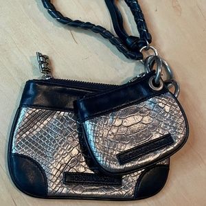 BCBG Max Azria Convertible Leather Wristlet Clutch